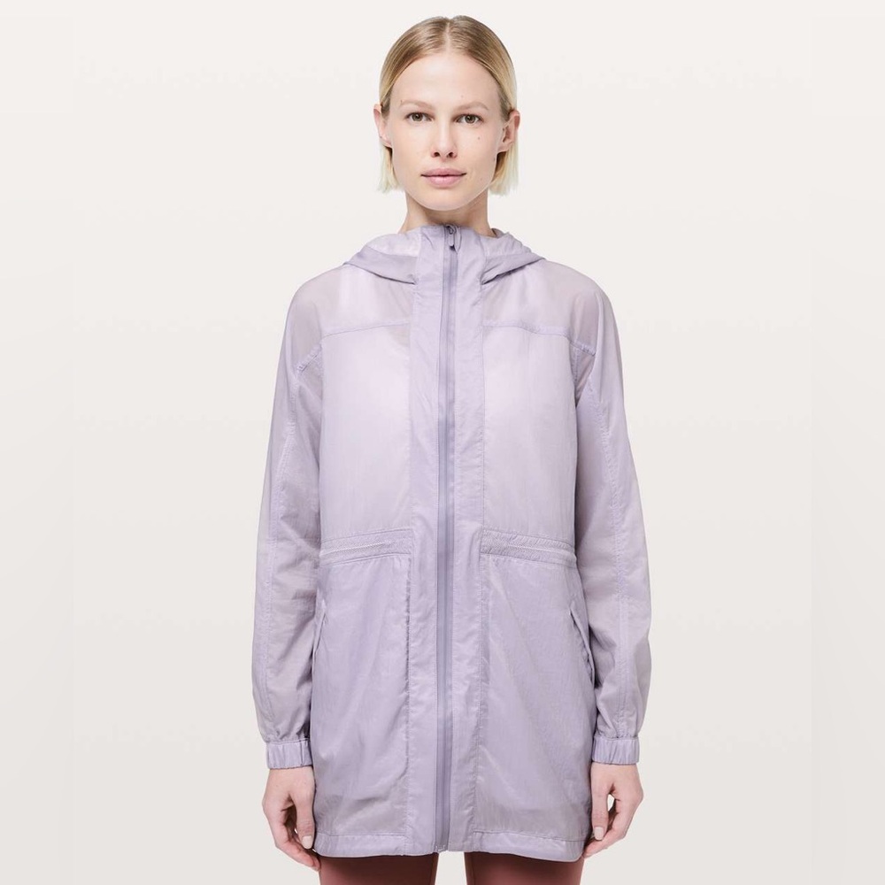 Lululemon In The Clear Jacket-Silver Lilac Size 8